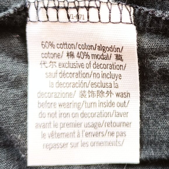 Pink Victoria's Secret - Black Tee with White Fruit Pattern - Picture 4 of 4